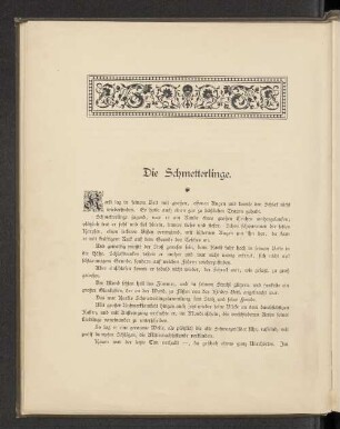 Die Schmetterlinge.