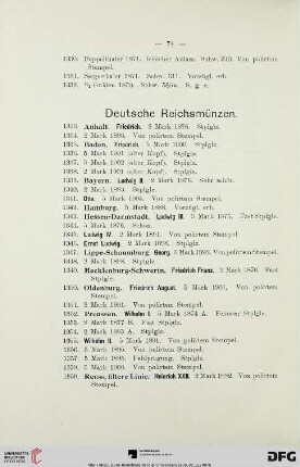 Deutsche Reichsmünzen (Nr. 1333-1365)