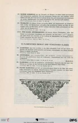 P) Florentiner Brokat und Venezianer Gläser. (Nr. 379-382)