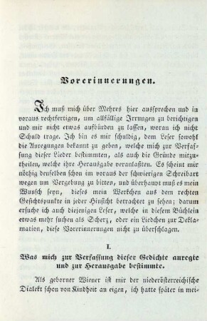 Vorerinnerungen