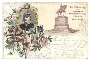 Zur Erinnerung an die Enthüllung des Kaiser Wilhelm-Denkmals in Osnabrück am 16. Juli 1899