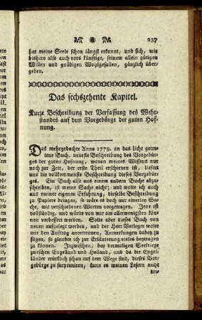 Das sechszehente Kapitel. Kurze Beschreibung der Verfassung des Wehrstandes auf dem Vorgebürge der guten Hofnung.