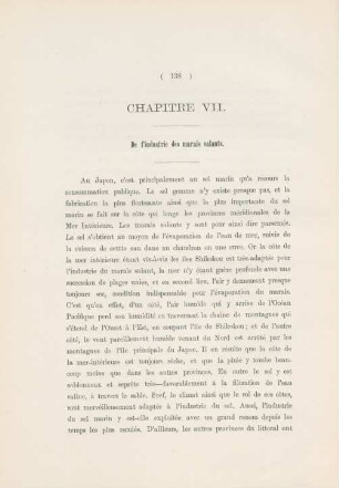 Chapitre VII. De l'industrie des marais salants