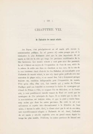 Chapitre VII. De l'industrie des marais salants