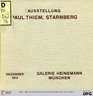 Ausstellung Paul Thiem, Starnberg