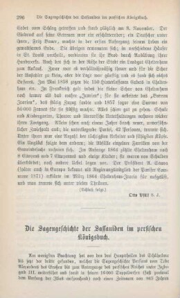 296-316 Die Sagengeschichte der Sassaniden im perischen Königsbuch