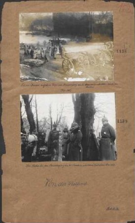 Der Kaiser bei der Besichtigung der bei Cambrai erbeuteten Geschütze