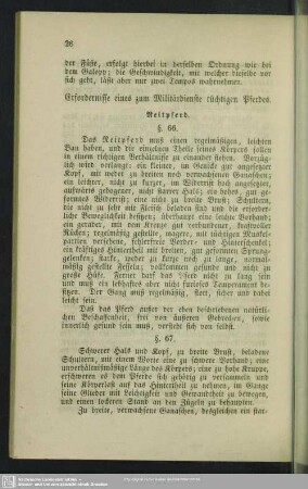 Erfordernisse eines zum Militärdienste tüchtigen Pferdes