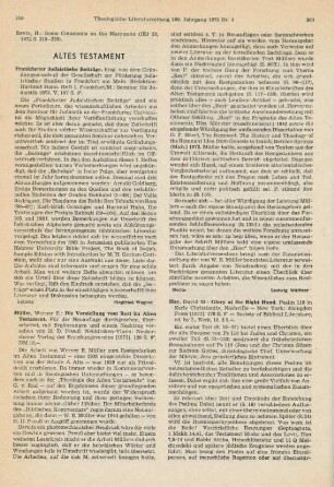 260-261 [Rezension] Hay, David M., Glory at the right hand