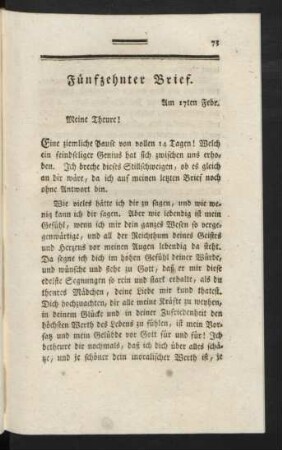 Fünfzehnter Brief.