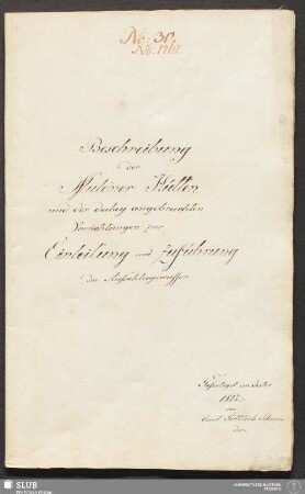 Beschreibung der Muldner Hütten und der dabey angebrachten Vorrichtungen zur Einleitung und Zuführung der Aufschlagewasser - 18.6136 4.