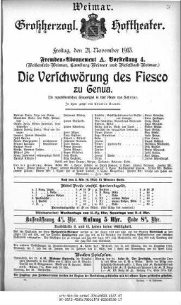 Die Verschwörung des Fiesco zu Genua