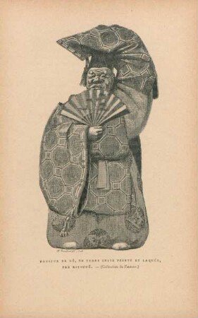 Danseur de Nô, en terre cuite peinte et laquée, par Ritsouô. - (Collection de l'auteur)