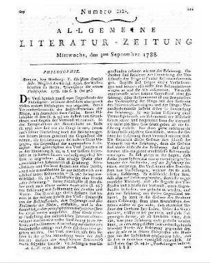 Selle, Christian Gottlieb: Grundsätze der reinen Philosophie. - Berlin : Himburg, 1788