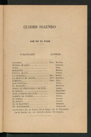 Cuadro segundo. - Los de El Frac.
