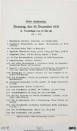 A. Vormittags von 10 Uhr ab (Nr. 1-379)