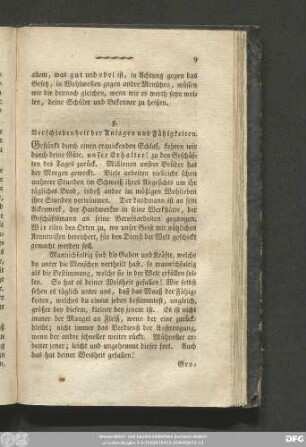 5. Verschiedenheit der Anlagen und Fähigkeiten.