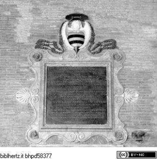 Inschrifttafel des Kardinals Francesco Adriano Ceva