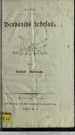 Über Bendavids Lehrsatz