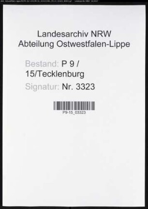 Sterberegister Standesamt Tecklenburg
