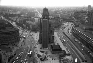 Berlin: Vom Dach des Europa-Centers auf Breidscheidplatz mit Gedächtniskirche