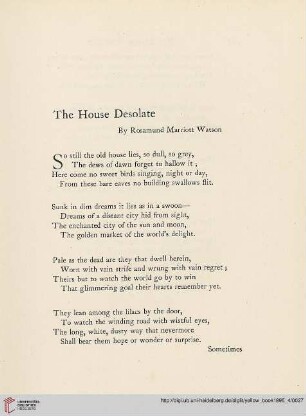 7: The house desolate