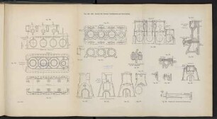 Fig. 269-288. Gestell des Deutzer Dieselmotors mit Einzelheiten.
