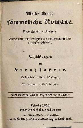 Erzählungen der Kreuzfahrer : Ein Roman ..., 1/3. Die Verlobten