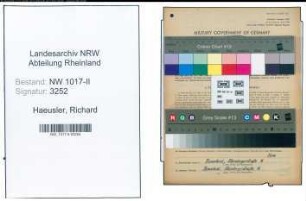Entnazifizierung Richard Haeusler , geb. 21.06.1901 (Beamter)