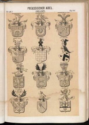 Taf. 196. Grabowski II. - Grabowski III. - Grabowski IV. 1797). - Grabs (1836). - Grabski; v. d. Gracht. - Graefe (1826). - Gräfe (And). - Grajewski. - Gralath. - Gramatzki. - Grand-Ry