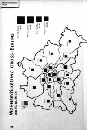 Karte: Wohnbevölkerung Gross-Berlins am 29.10.1946