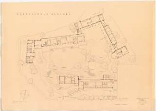 Gartenanlage Evangelische Volksschule am Burgfeld, Neviges: Schulgebäude: Grundriss 1:200