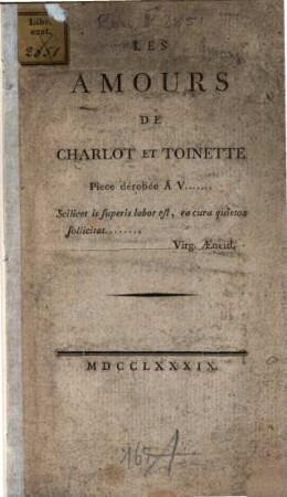 Les Amours de Charlot et Toinette