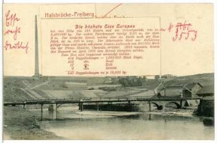 Halsbrücke. Höchste Esse der Erde 140 m