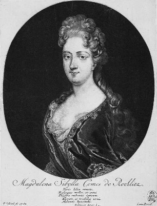 Bildnis Rochlitz, Magdalena Sybille geb. von Neidschütz, Gräfin (?), Mätresse