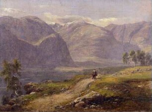 Gebirgspartie bei Laerdalen in Norwegen