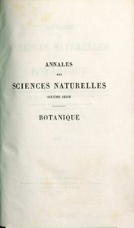 Annales des sciences naturelles. Botanique. 10. 1880