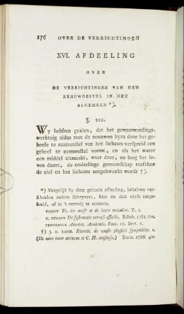 XVI. Afdeeling. Over de Verrichtingen van het Zenuwgestel in het algemeen