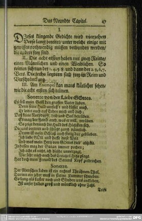 Das Neundte Capitel