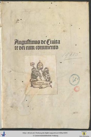 Augustinus de Ciuitate dei cum commento