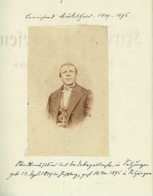 Fotografie von Leonhard Mühlfeld (1819-1876)