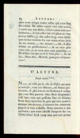 Ve Lettre. Jeudi matin***.