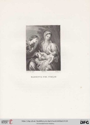 La Vergine col figlio di Antonio Vandyck