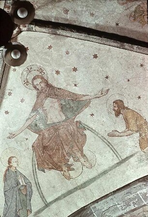 Christus als Weltenrichter, gerahmt von Maria und Johannes dem Täufer