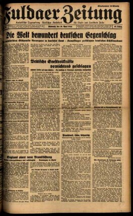 Ausgabe vom Mittwoch, den 10. April 1940.