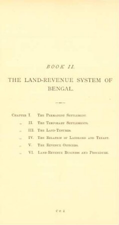 Book II. The land-revenue system of Bengal