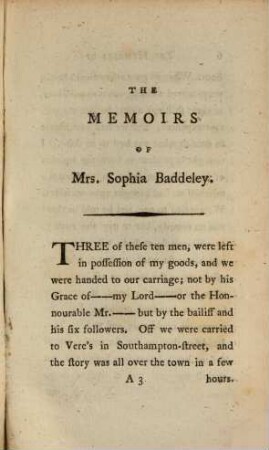 The Memoirs Of Mrs. Sophia Baddeley, Late Of Drury-Lane Theatre : In Six Volumes, 6