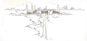 Schneider - Esleben, Paul; Hückelhoven - Baal (Kreis Heinsberg); Aussegnungshalle - Aussegnungshalle (Ansicht)
