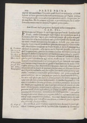 Cap. XXI. Son liberati dalla prigione i Religiosi della Compagnia