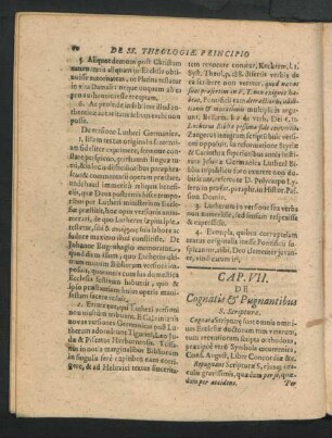 Cap. VII. De Cognatis & Pugnatibus S. Scripturae.